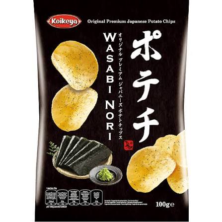 【湖池屋】ポテトチップス わさびのり 100g