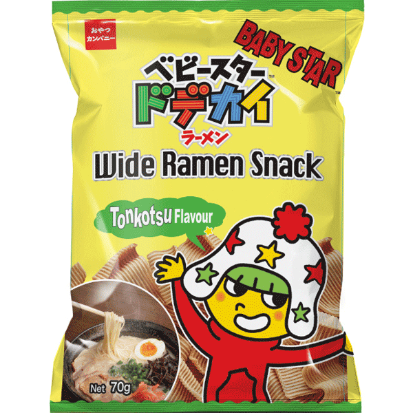 Baby Star Wide Ramen Snack "Tonkotsu flavour" 70g