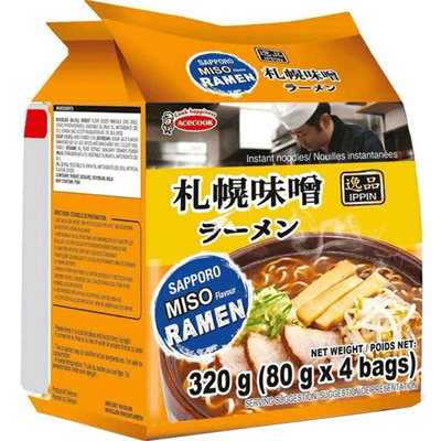 [Ace Cook]Ippin Instant Ramen Noodle 4 Bags "Miso"