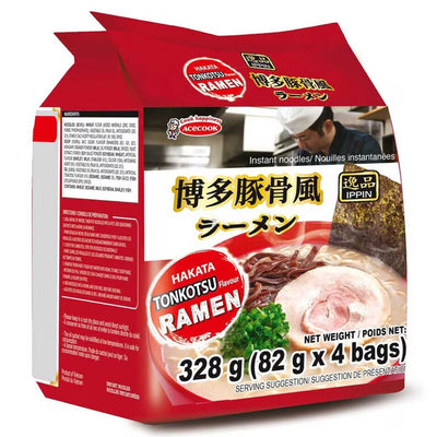 [Ace Cook]Ippin Instant Ramen Noodle 4 Bags "Tonkotsu"