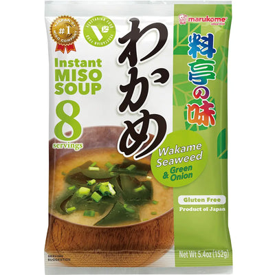 Ryotei no Aji Instant Miso Suppe „Wakame“ 8 Stück [Marukome]