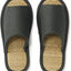 [MUJI] Pantoufles en jonc de mer à bout ouvert / Chaussures d'intérieur "Gris anthracite" Taille L