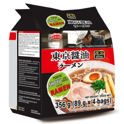[Ace Cook]Ippin Instant Ramen Noodle 4 Bags "Soy sauce"