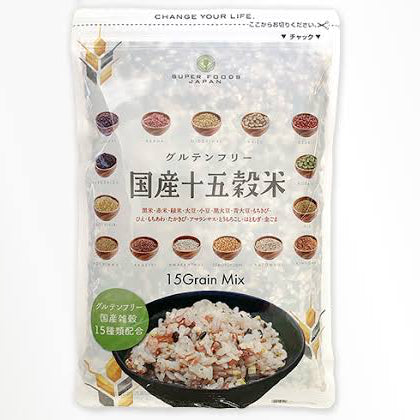 Sorgfältig ausgewählte japanische Mischung aus 15 Getreidesorten, 450 g